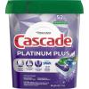 imageCascade Platinum Dishwasher Pods ActionPacs Dishwasher Detergent with Dishwasher Cleaner Action Lemon Platinum Plus 70 Count52 Count Pack of 1