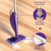 imageSwiffer WetJet Wood Floor Mopping and Cleaning Starter Kit All Purpose Floor Cleaning Products 1 Mop 10 Pads Cleaning Solution Batteries