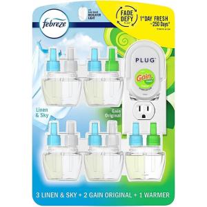 imageFebreze PLUG Gain Original Starter Kit ampamp 2 87 fl oz RefillsLinen  Sky  Gain Original