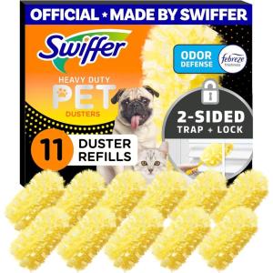 imageSwiffer Pet Heavy Duty Dusters Refills Multisurface 360 Dusters with Febreze Odor Defense 11 CountHeavy Duty Pet  11 Refills