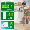 imageSwiffer Sweeper 2in1 Dry  Wet Floor Mopping and Sweeping Kit MultiSurface Kit for Floor Cleaning Kit Includes 1 Sweeper 14 Dry Sweeping Cloths 5 Wet Mopping Cloths20 Piece Set