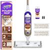 imageSwiffer Power Mop Wood Hardwood Floor Cleaner for Mopping Home Bathroom Kitchen All Purpose MultiSurface Cleaning Set includes PowerMop Wood 2 Pads 1 QuickDry Lemon Solution ampamp 2 Batteries