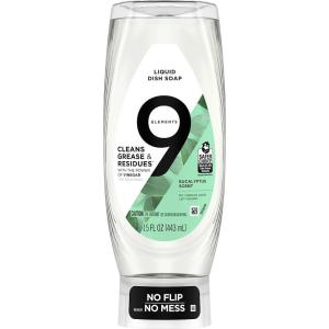 image9 Elements Dishwashing Liquid Dish Soap Eucalyptus Scent Cleaner 16 oz Bottles Pack of 315 Fl Oz Pack of 3