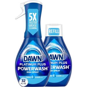 imageDawn Platinum Powerwash Dish Spray Dish Soap Liquid Fresh Scent Bundle 1 Spray 16oz  3 Refills 16oz eachPack of 432 Fl Oz Pack of 1