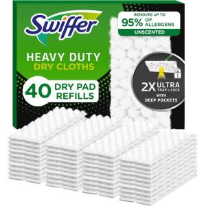 imageSwiffer Sweeper Heavy Duty Mop Pad Refills for Floor Mopping and Cleaning All Purpose Multi Surface Floor Cleaning Product 20 Count 2 Pack20 Count Pack of 2