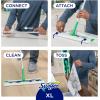 imageSwiffer Sweep  Mop XL Broom ampamp Mop Alternative Floor Cleaner for Dirt Dust Hair All Purpose Cleaning Tool for Home Bathroom Kitchen Set Includes 1 XL Sweeper 8 XL Dry Pads 2 XL Wet Pads FreshXL Starter Kit New