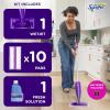 imageSwiffer WetJet Hardwood and Floor Spray Mop Cleaner Starter Kit Includes 1 Power Mop 10 Pads Cleaning Solution Batteries1 Kit