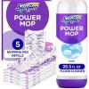 imageSwiffer PowerMop MultiSurface Mopping Pad Refills Made by Swiffer for Floor Cleaning 11 Count5 Pads Refills  1 PowerMop Lavender Solution