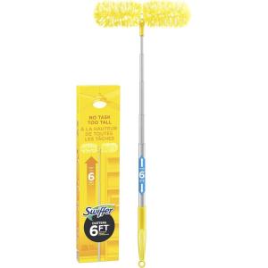 imageSwiffer Ceiling Fan Duster Super Extender Handle Starter Kit 6 Heavy Duty Refills