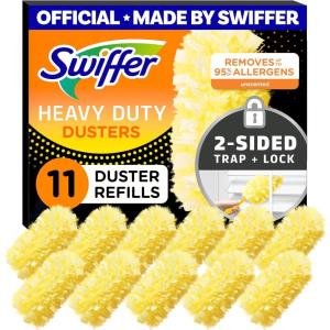 imageSwiffer Dusters Refill for Cleaning Feather ampamp Microfiber Duster Disposable Alternative For Dusting Furniture Blinds Ceiling Fans Walls Helps Remove Allergens Heavy Duty Unscented 11ct11 Count Pack of 1