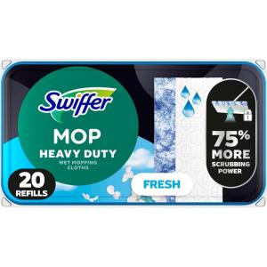 imageSwiffer Sweep  Mop Wet Pads Refill Floor Cleaner Cleaning Cloths Heavy Duty Fresh 20ct