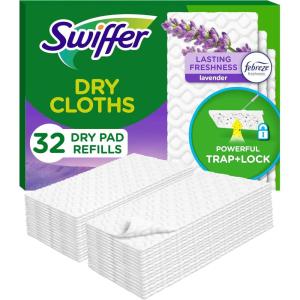 imageSwiffer Sweeper Dry Sweeping Pad Multi Surface Refills for Dusters Floor Mop with Febreze Lavender 32 countLavender Vanilla  Comfort