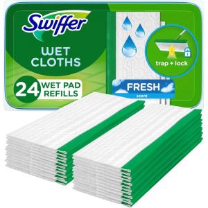 imageSwiffer Sweeper Wet Mopping Cloths Mops for Floor Cleaning OpenWindow Fresh 24 Count
