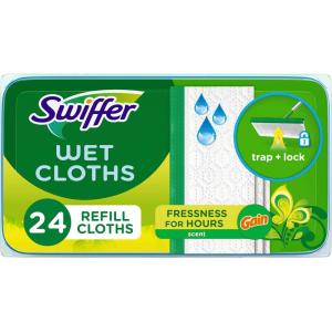 imageSwiffer Sweeper Wet Mopping Cloths MultiSurface Floor Cleaner with Gain Original Scent 24 Count
