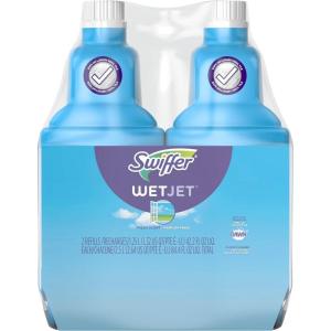 imageSwiffer WetJet MultiPurpose and Hardwood Liquid Floor Cleaner Solution Refill with Gain Scent 422 fl oz each Pack of 2844 Fl Oz Pack of 1