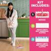 imageSwiffer Sweep and Mop Deluxe Limited Edition Pink Wicked for Good 2in1 Floor Mopping and Sweeping Kit 1 Sweeper Device 5 Heavy Duty Dry Sweeping Cloths 3 Heavy Duty Wet Mopping ClothsWicked Pink Deluxe Starter Kit